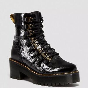 Dr. Martens Shiny Black Platform Boots